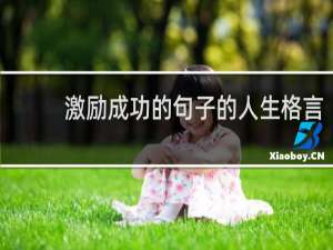 激励成功的句子的人生格言