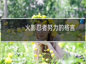 火影忍者努力的格言