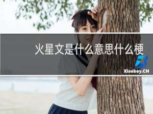 火星文是什么意思什么梗