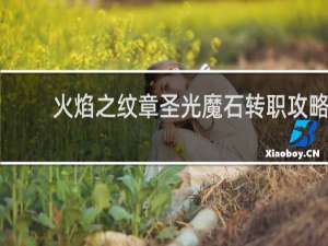 火焰之纹章圣光魔石转职攻略