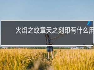 火焰之纹章天之刻印有什么用