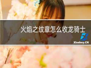 火焰之纹章怎么收龙骑士