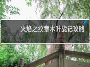 火焰之纹章木叶战记攻略