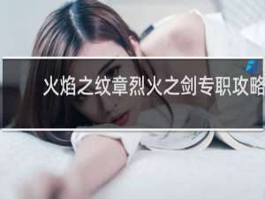 火焰之纹章烈火之剑专职攻略