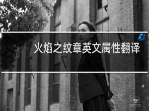 火焰之纹章英文属性翻译
