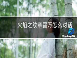 火焰之纹章雷万怎么对话