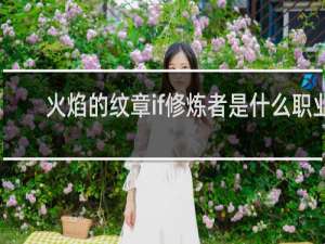 火焰的纹章if修炼者是什么职业