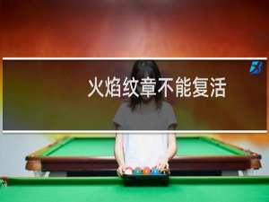 火焰纹章不能复活