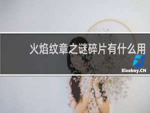 火焰纹章之谜碎片有什么用