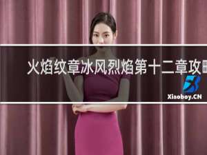 火焰纹章冰风烈焰第十二章攻略