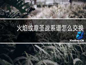 火焰纹章圣战系谱怎么交换