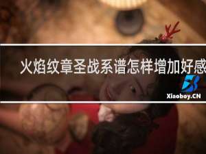 火焰纹章圣战系谱怎样增加好感度