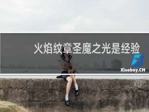 火焰纹章圣魔之光是经验