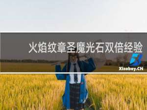 火焰纹章圣魔光石双倍经验