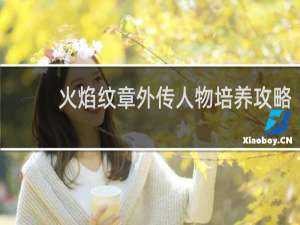 火焰纹章外传人物培养攻略