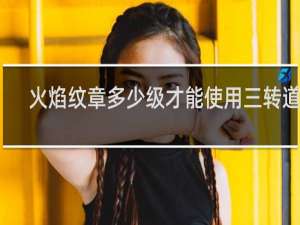 火焰纹章多少级才能使用三转道具