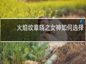 火焰纹章晓之女神如何选择