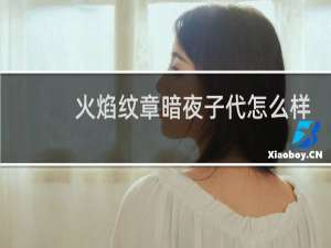 火焰纹章暗夜子代怎么样