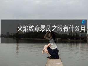 火焰纹章暴风之眼有什么用