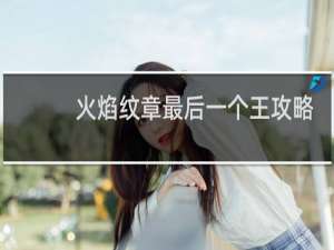 火焰纹章最后一个王攻略