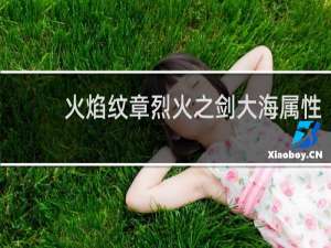 火焰纹章烈火之剑大海属性