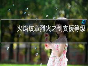 火焰纹章烈火之剑支援等级