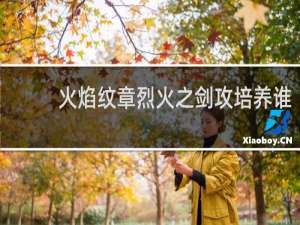 火焰纹章烈火之剑攻培养谁