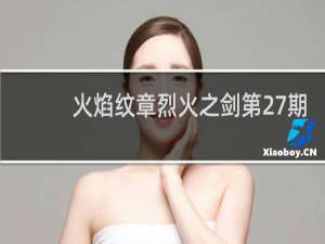 火焰纹章烈火之剑第27期