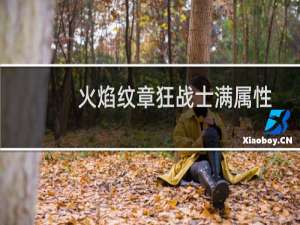 火焰纹章狂战士满属性