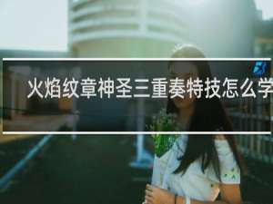 火焰纹章神圣三重奏特技怎么学的