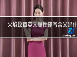 火焰纹章英文属性缩写含义是什么