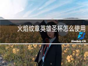 火焰纹章英雄圣杯怎么使用