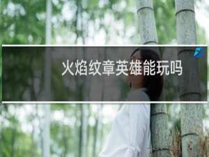 火焰纹章英雄能玩吗