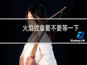 火焰纹章要不要等一下