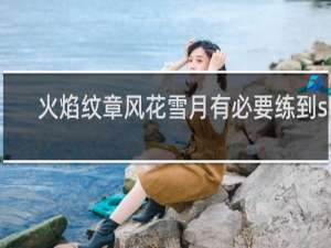 火焰纹章风花雪月有必要练到s吗