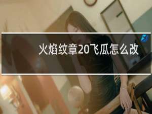 火焰纹章 飞瓜怎么改