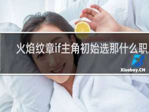 火焰纹章if主角初始选那什么职业