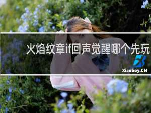 火焰纹章if回声觉醒哪个先玩