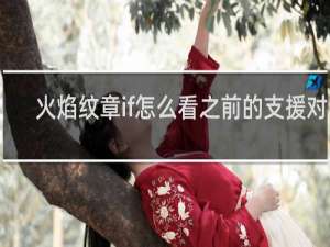 火焰纹章if怎么看之前的支援对话