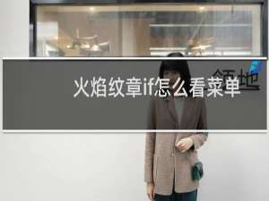 火焰纹章if怎么看菜单