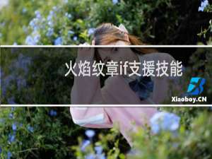 火焰纹章if支援技能