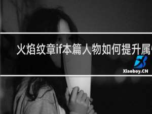 火焰纹章if本篇人物如何提升属性