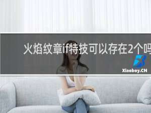 火焰纹章if特技可以存在2个吗
