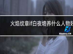 火焰纹章if白夜培养什么人物好