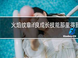 火焰纹章if良成长技能那里得到