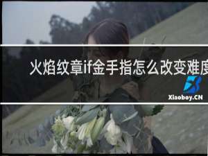 火焰纹章if金手指怎么改变难度