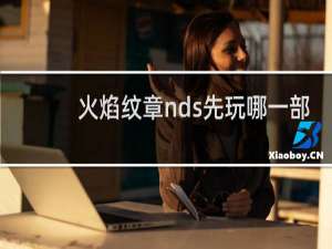 火焰纹章nds先玩哪一部