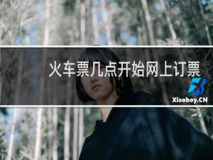 火车票几点开始网上订票