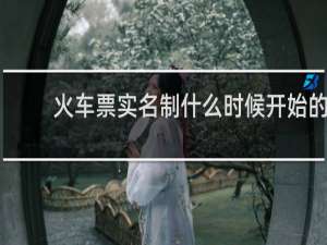 火车票实名制什么时候开始的