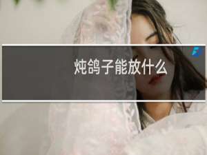 炖鸽子能放什么